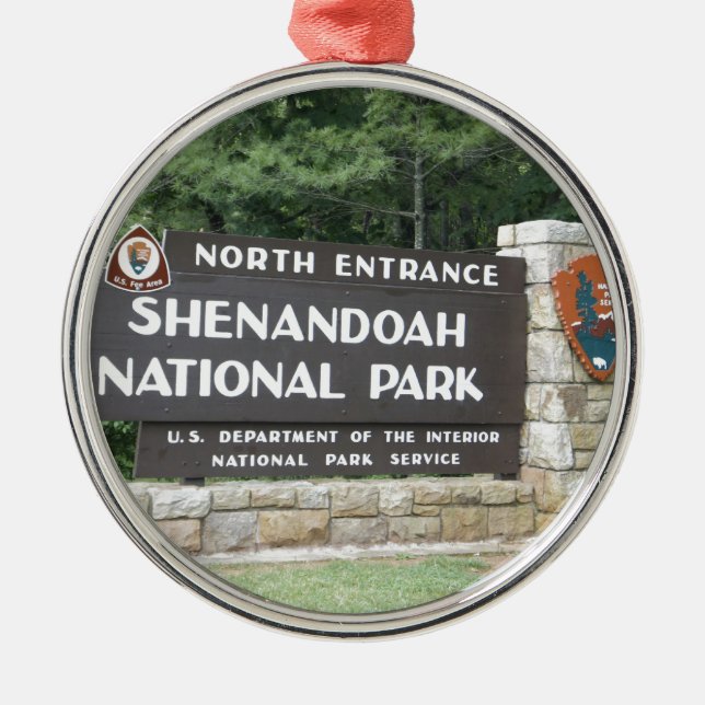 Shenandoah National Park Metal Tree Decoration (Front)
