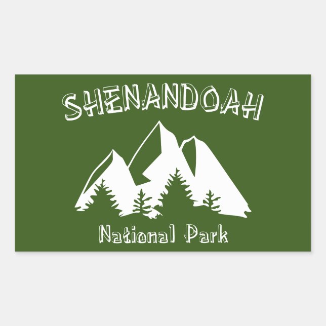 Shenandoah National Park Rectangular Sticker (Front)