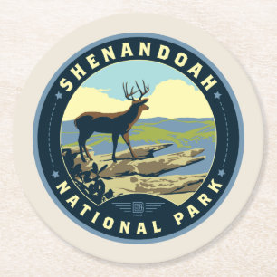 Shenandoah National Park Round Paper Coaster