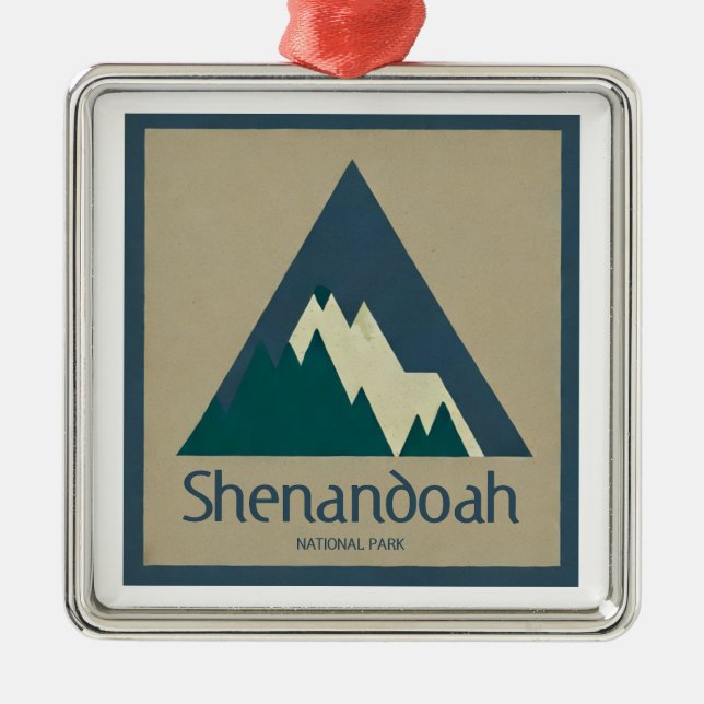Shenandoah National Park Rustic Metal Tree Decoration (Front)