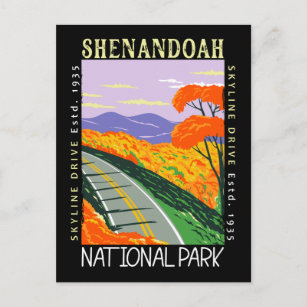 Shenandoah National Park Skyline Drive Distressed Postcard