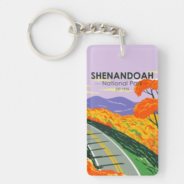 Shenandoah National Park Skyline Drive Virginia Key Ring (Front)