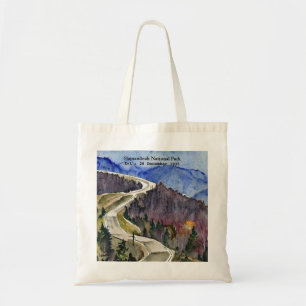 Shenandoah National Park skyline drive water colou Tote Bag