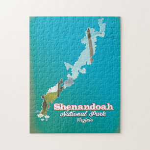 Shenandoah National Park travel poster. Jigsaw Puzzle