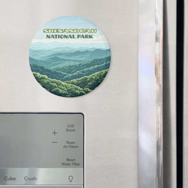 Shenandoah National Park Virginia Blue Ridge Retro Magnet (In Situ (Fridge))