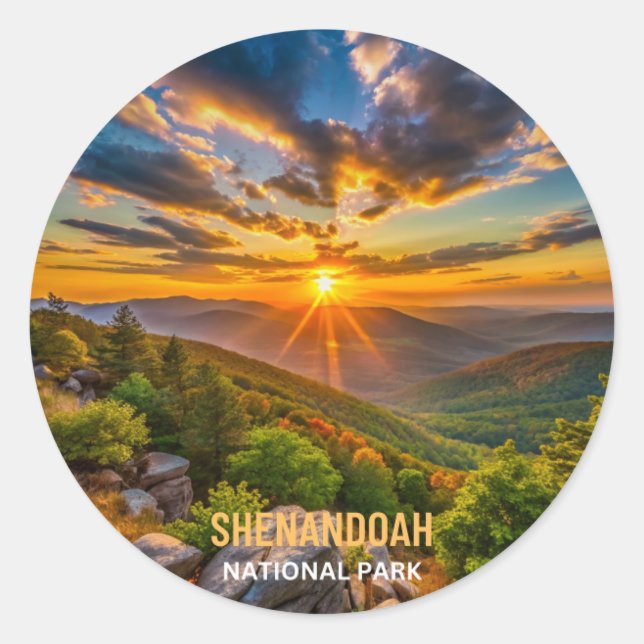 Shenandoah National Park Virginia USA Classic Round Sticker (Front)