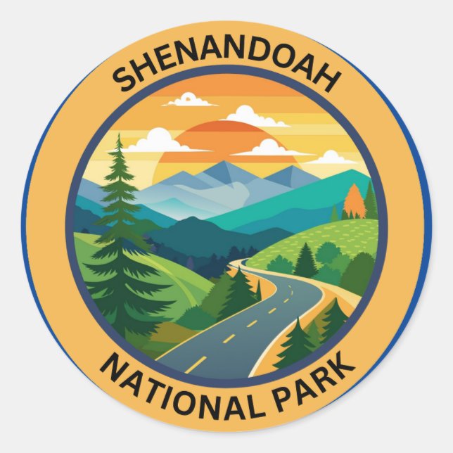 Shenandoah National Park Virginia USA Classic Round Sticker (Front)