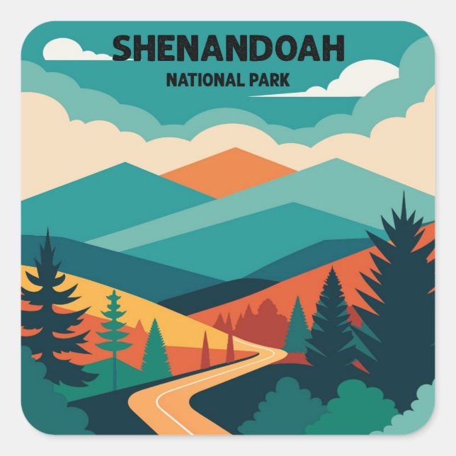 Shenandoah National Park Virginia USA Square Sticker (Front)
