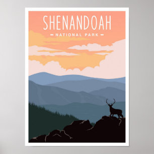 Shenandoah National Park Virginia USA Travel Poster