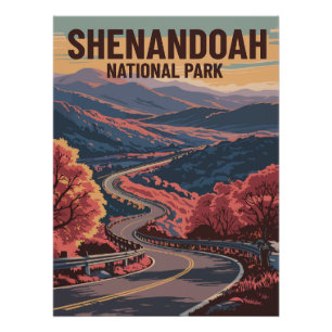 Shenandoah National Park Virginia Wilderness Art Poster