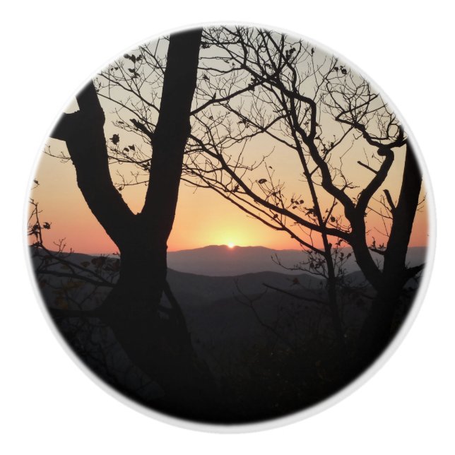 Shenandoah Sunset National Park Landscape Ceramic Knob (Front)