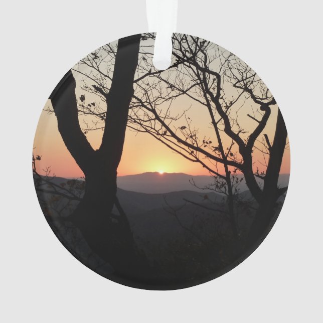 Shenandoah Sunset National Park Landscape Ornament (Back)