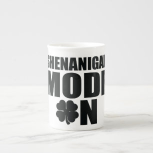 Shenanigan mode on bone china mug