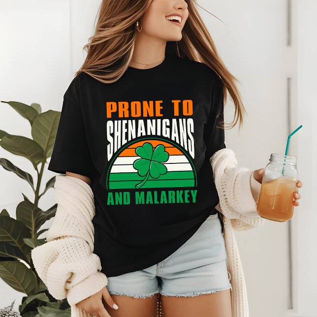 Shenanigans And Malarkey Funny St Patrick's Day Tri-Blend Shirt (Creator Uploaded)