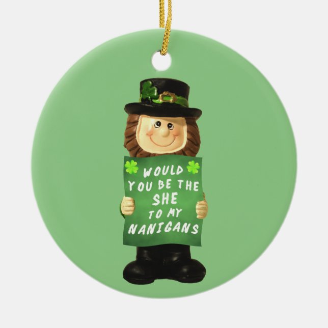 Shenanigans Ceramic Tree Decoration (Front)