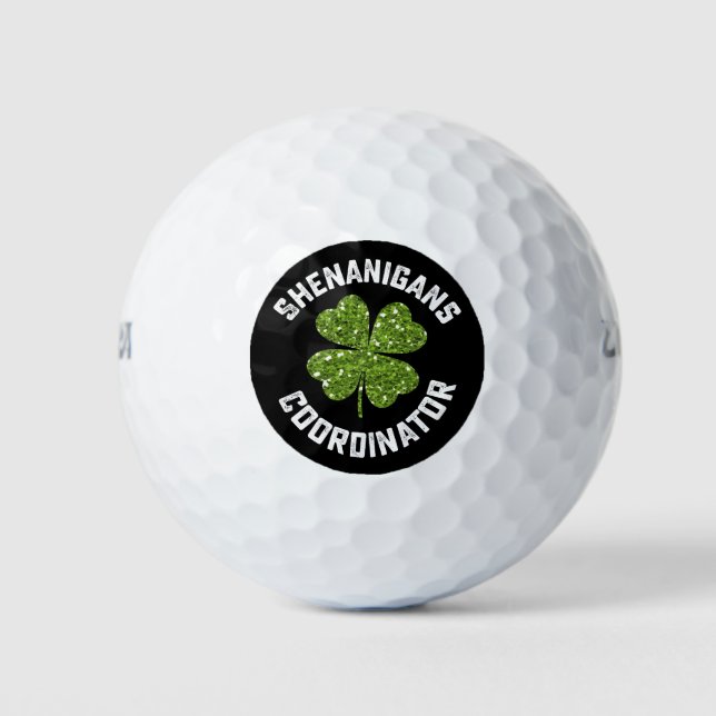 Shenanigans Coordinator Funny St Patrick's Day Golf Balls (Front)