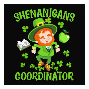 Shenanigans Coordinator Funny Teacher St Patrick's Photo Print