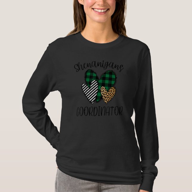 Shenanigans Coordinator Funny Teacher St Patrick's T-Shirt (Front)