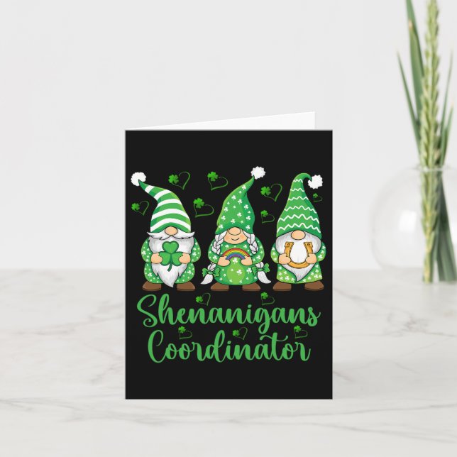 Shenanigans Coordinator Irish Gnomes - St Patricks Card (Front)