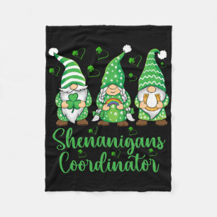 Shenanigans Coordinator Irish Gnomes - St Patricks Fleece Blanket