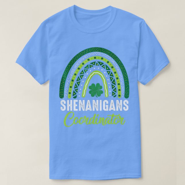 Shenanigans Coordinator Rainbow Cute St Patricks D T-Shirt (Design Front)