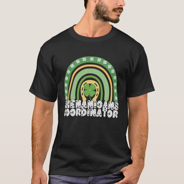 Shenanigans Coordinator Rainbow St Patricks Teache T-Shirt (Front)