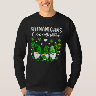 Shenanigans Coordinator St Patricks Day Green Gnom T-Shirt