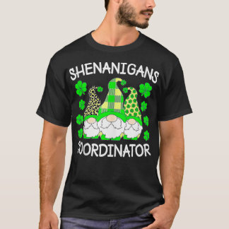 Shenanigans Coordinator St Patricks Day Green Gnom T-Shirt