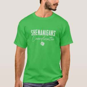 Shenanigans Coordinatorst Patrick's Day Funny Retr T-Shirt