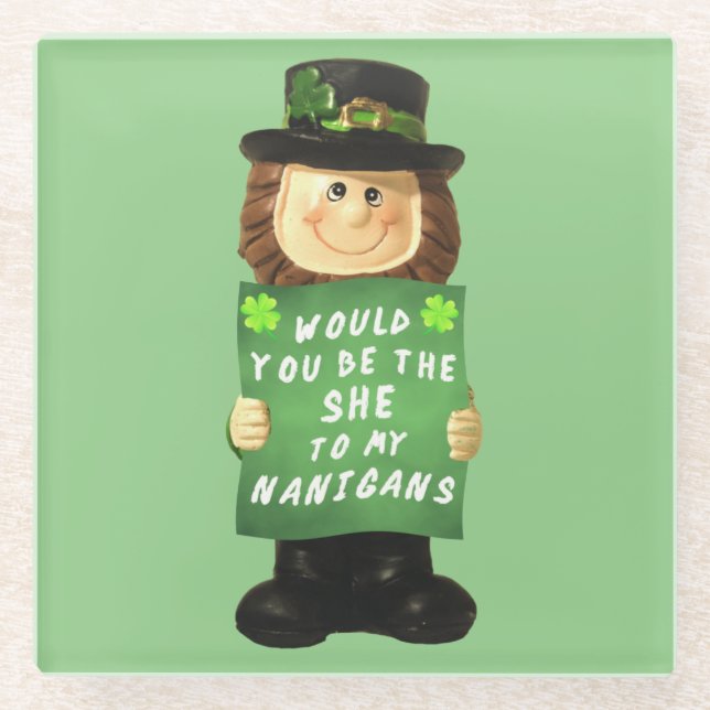 Shenanigans Glass Coaster (Front)