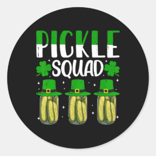 Shenanigans Pickle Squad St Patricks Day Matching  Classic Round Sticker