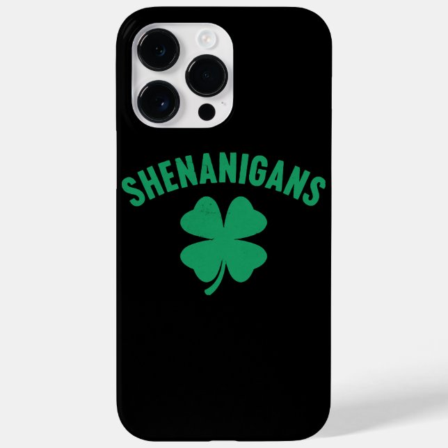 Shenanigans Shamrock St. Patrick's Day Retro  Case-Mate iPhone Case (Back)