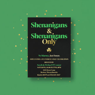 Shenanigans & Shenanigans Only St. Patrick’s Day  Invitation