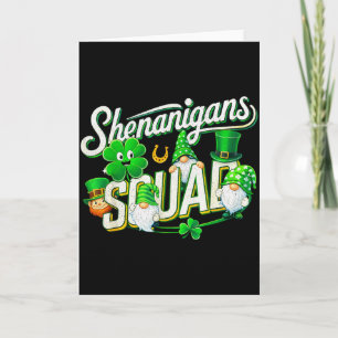 Shenanigans squad funny for kids women men st card