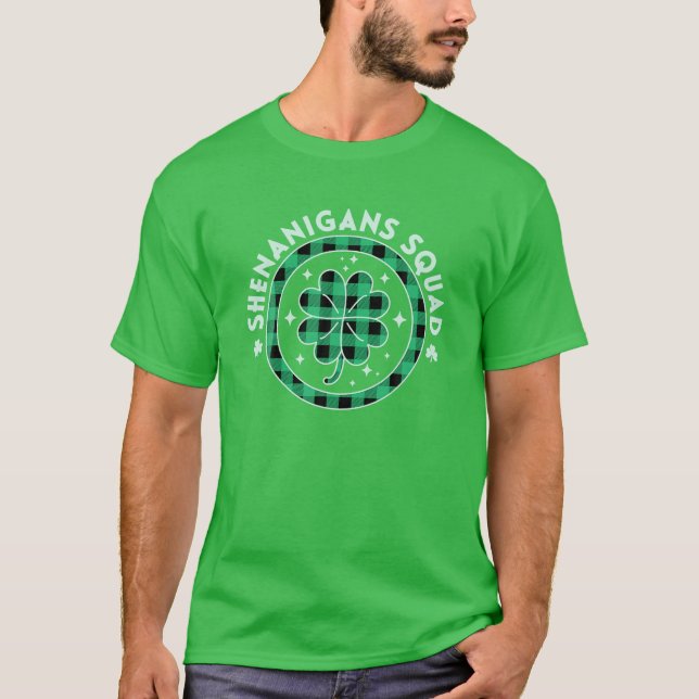 Shenanigans Squad Funny St. Patrick's Day Matching T-Shirt (Front)