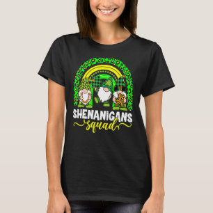 Shenanigans Squad Irish Gnomes Rainbow St Patrick' T-Shirt