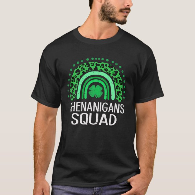 Shenanigans Squad Irish St Saint Patrick's Day Fun T-Shirt (Front)