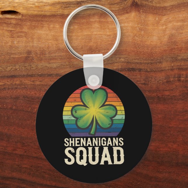 Shenanigans Squad Matching St Patricks Day Group  Key Ring (Front)