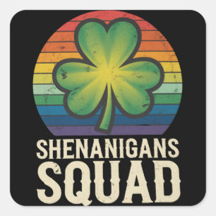 Shenanigans Squad Matching St Patricks Day Group Square Sticker