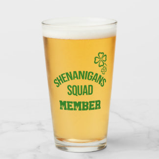 Shenanigans Squad Member Beer Glass