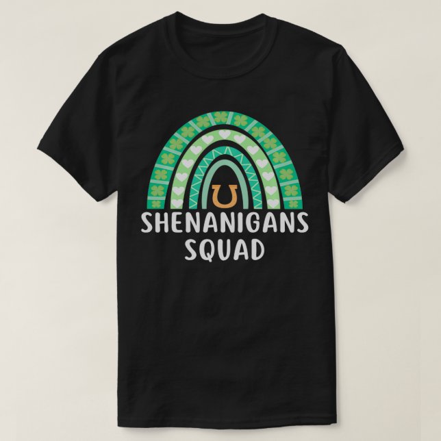 Shenanigans Squad Rainbow St Patricks Day Pullover (Design Front)