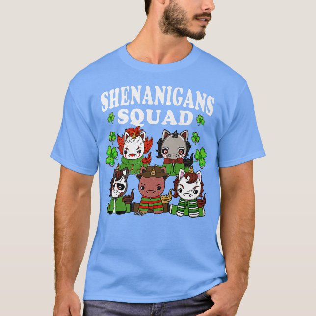 Shenanigans Squad St Patricks Day Chibi Horror T-Shirt (Front)