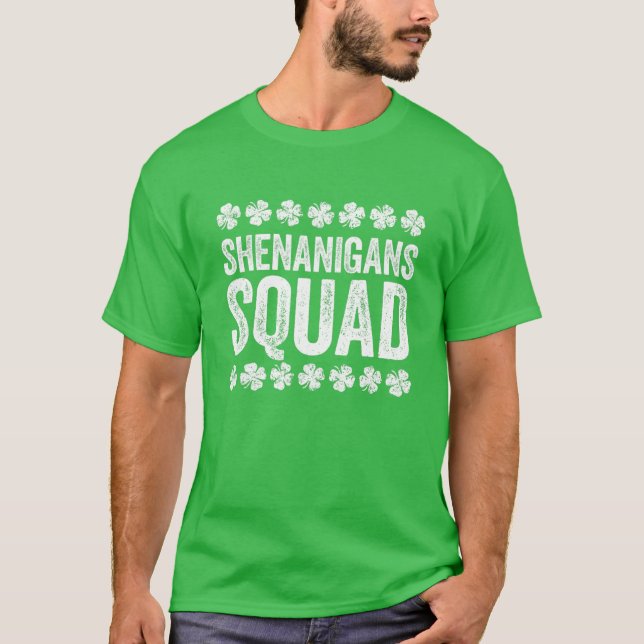 Shenanigans Squad St Patrick's Day Gift T-Shirt (Front)