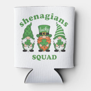 Shenanigans Squad St. Patrick's Day Gnomes Can Cooler