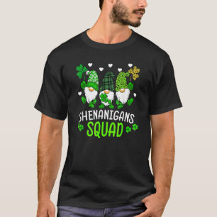 Shenanigans Squad St Patrick's Day Gnomes Green Fu T-Shirt