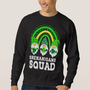 Shenanigans Squad St Patricks Day Gnomes Green Pro Sweatshirt