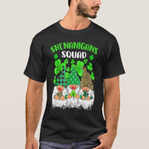 Shenanigans Squad St Patricks Day Gnomes Green Pro T-Shirt