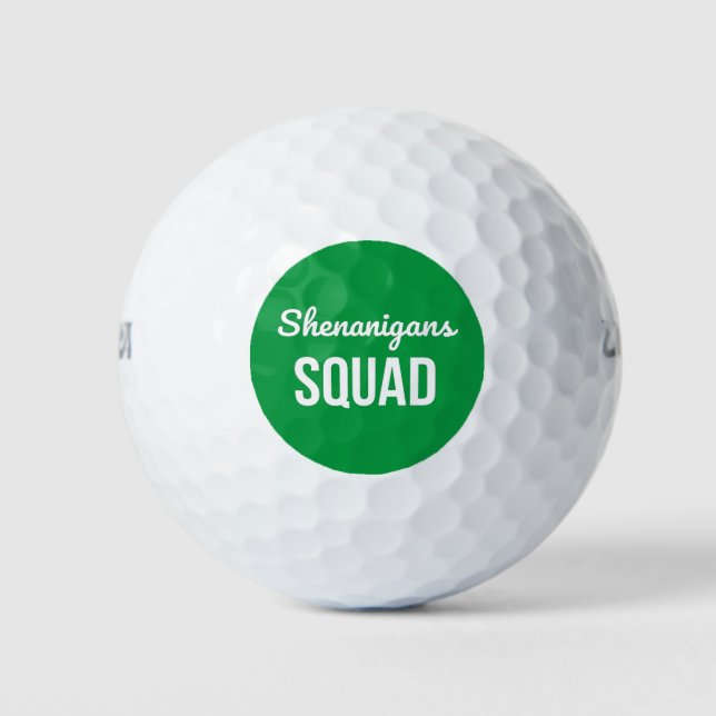 Shenanigans Squad St Patrick's Day Golf Balls (Front)