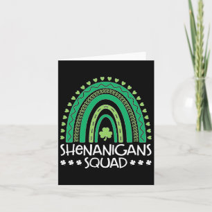 Shenanigans Squad St Patrick's Day Rainbow Shamroc Card