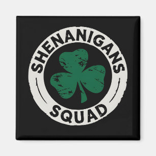 Shenanigans Squad St Patrick's Day Shamrock Magnet
